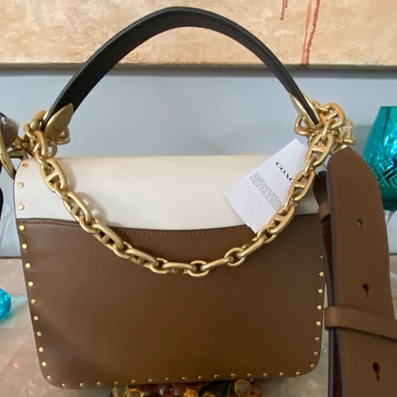 COACH Colorblock riveted Beat bag - Picture 7 of 15